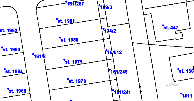 Parcela st. 161/248 v KÚ Svítkov, Katastrální mapa