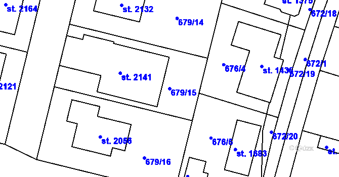Parcela st. 679/15 v KÚ Svítkov, Katastrální mapa