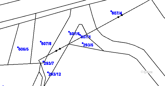 Parcela st. 293/5 v KÚ Popkovice, Katastrální mapa