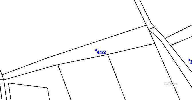 Parcela st. 44/2 v KÚ Partutovice, Katastrální mapa