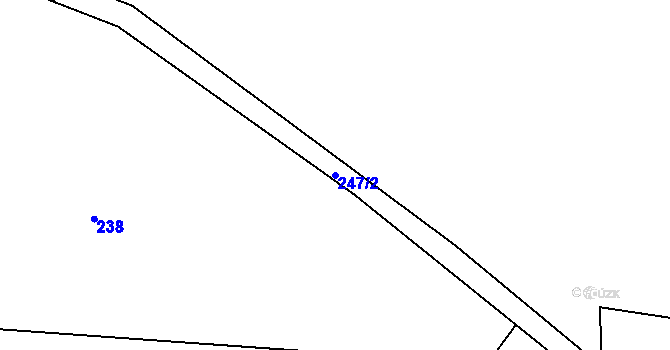 Parcela st. 247/2 v KÚ Partutovice, Katastrální mapa