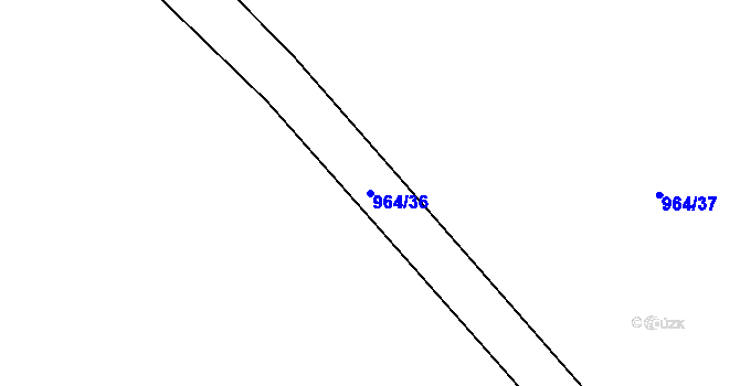 Parcela st. 964/36 v KÚ Pasečnice, Katastrální mapa