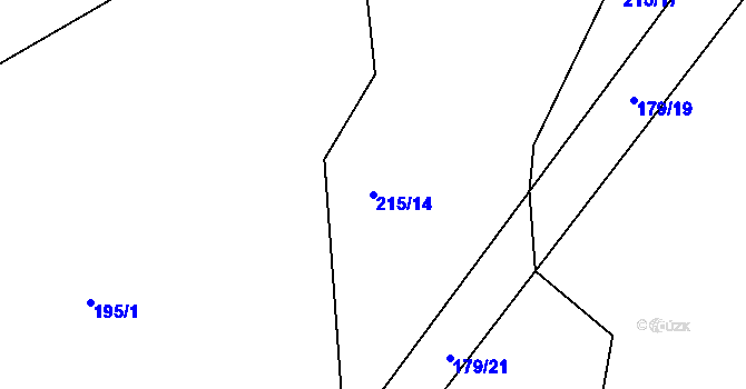 Parcela st. 215/14 v KÚ Pasečnice, Katastrální mapa