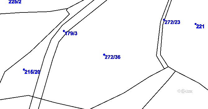 Parcela st. 272/36 v KÚ Pasečnice, Katastrální mapa