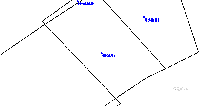 Parcela st. 684/5 v KÚ Pasečnice, Katastrální mapa