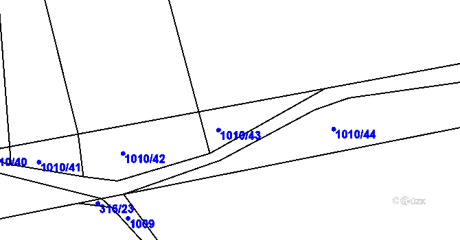 Parcela st. 1010/43 v KÚ Pasečnice, Katastrální mapa