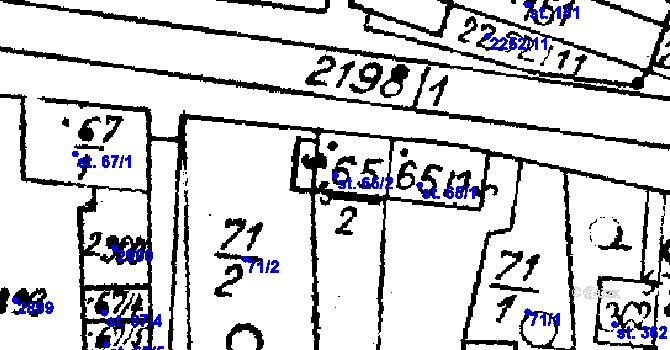Parcela st. 65/2 v KÚ Paseka u Šternberka, Katastrální mapa