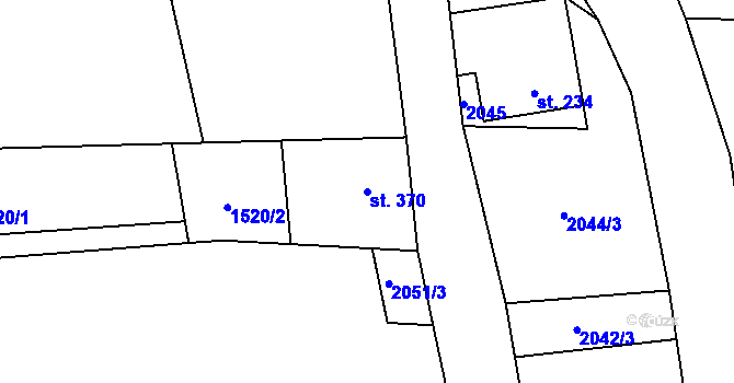 Parcela st. 370 v KÚ Paseky u Proseče, Katastrální mapa