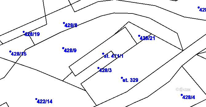 Parcela st. 471/1 v KÚ Paseky nad Jizerou, Katastrální mapa