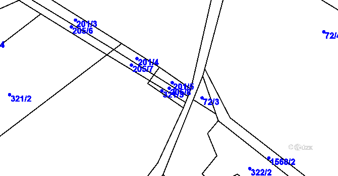 Parcela st. 205/8 v KÚ Paseky nad Jizerou, Katastrální mapa