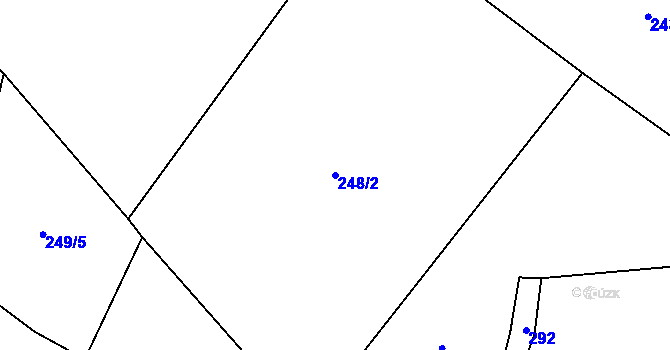 Parcela st. 248/2 v KÚ Paseky nad Jizerou, Katastrální mapa
