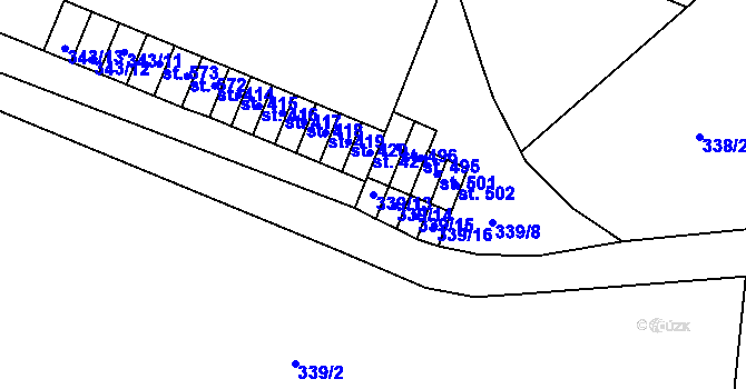 Parcela st. 339/13 v KÚ Paseky nad Jizerou, Katastrální mapa