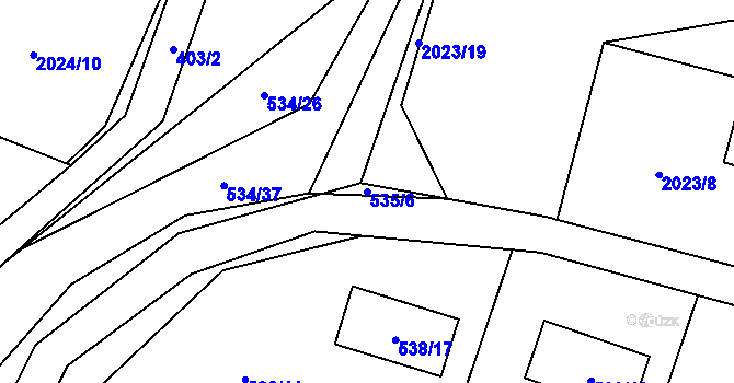 Parcela st. 535/6 v KÚ Paskov, Katastrální mapa