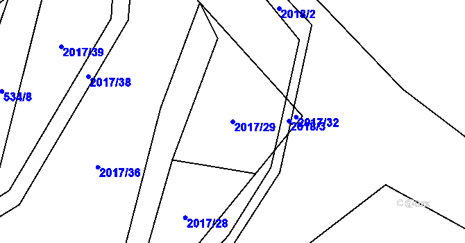 Parcela st. 2017/29 v KÚ Paskov, Katastrální mapa