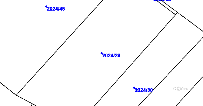 Parcela st. 2024/29 v KÚ Paskov, Katastrální mapa