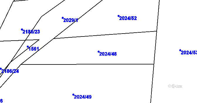 Parcela st. 2024/48 v KÚ Paskov, Katastrální mapa