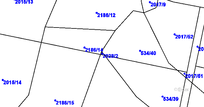 Parcela st. 2028/2 v KÚ Paskov, Katastrální mapa