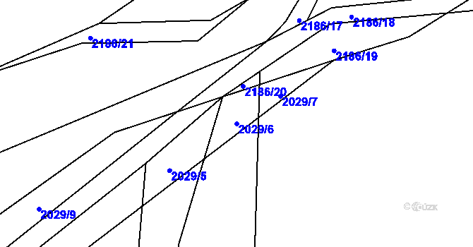 Parcela st. 2029/6 v KÚ Paskov, Katastrální mapa