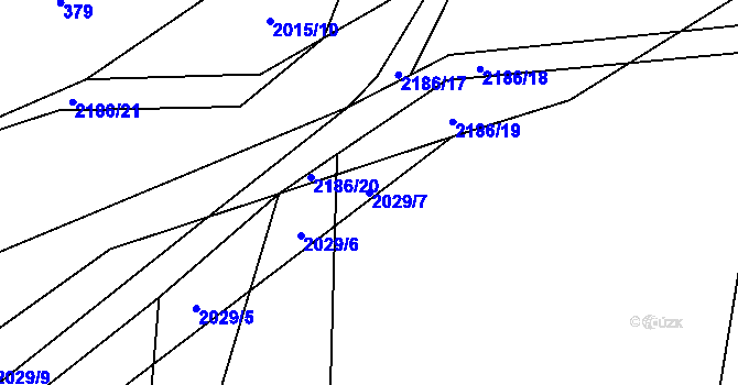 Parcela st. 2029/7 v KÚ Paskov, Katastrální mapa