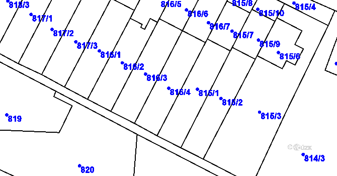 Parcela st. 816/4 v KÚ Paskov, Katastrální mapa