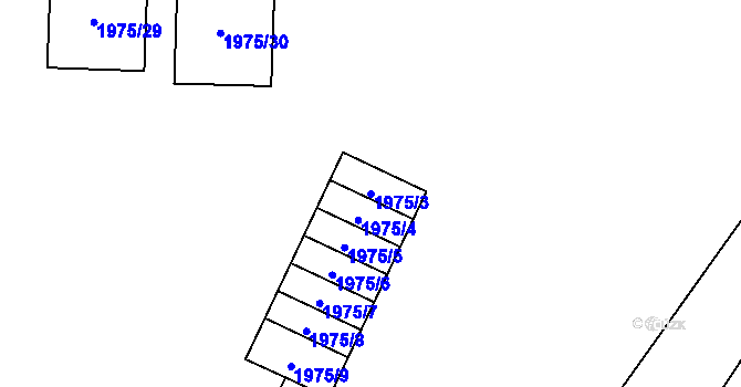 Parcela st. 1975/3 v KÚ Paskov, Katastrální mapa
