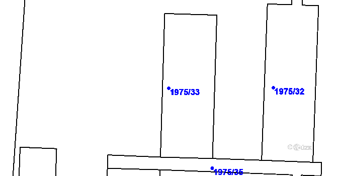 Parcela st. 1975/33 v KÚ Paskov, Katastrální mapa