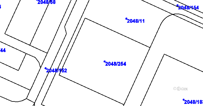 Parcela st. 2048/11 v KÚ Paskov, Katastrální mapa
