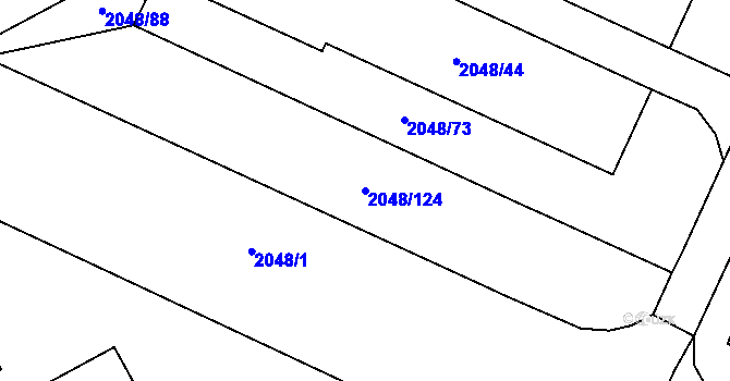 Parcela st. 2048/124 v KÚ Paskov, Katastrální mapa