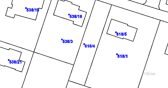 Parcela st. 618/4 v KÚ Paskov, Katastrální mapa