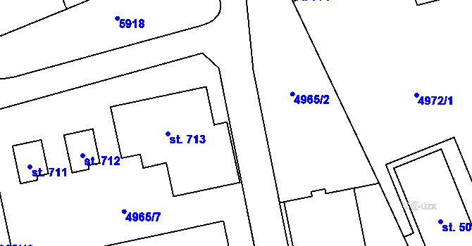 Parcela st. 4965/63 v KÚ Pasohlávky, Katastrální mapa