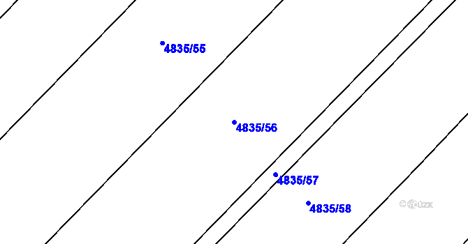 Parcela st. 4835/56 v KÚ Pasohlávky, Katastrální mapa