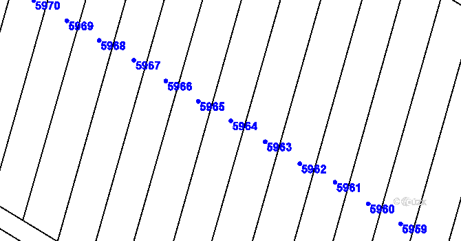 Parcela st. 5964 v KÚ Pasohlávky, Katastrální mapa