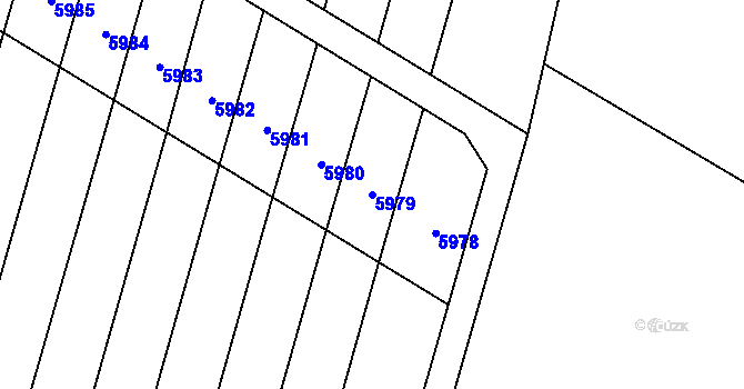 Parcela st. 5979 v KÚ Pasohlávky, Katastrální mapa