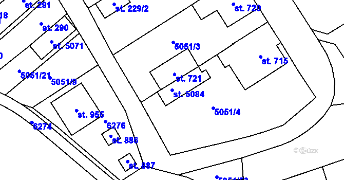 Parcela st. 5084 v KÚ Pasohlávky, Katastrální mapa