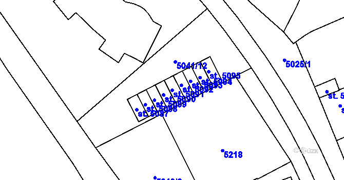Parcela st. 5091 v KÚ Pasohlávky, Katastrální mapa