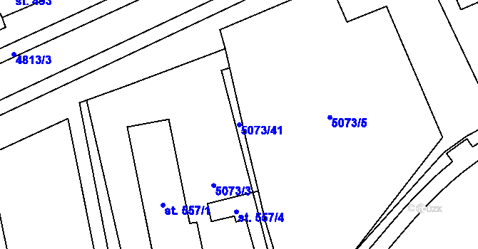 Parcela st. 5073/41 v KÚ Pasohlávky, Katastrální mapa
