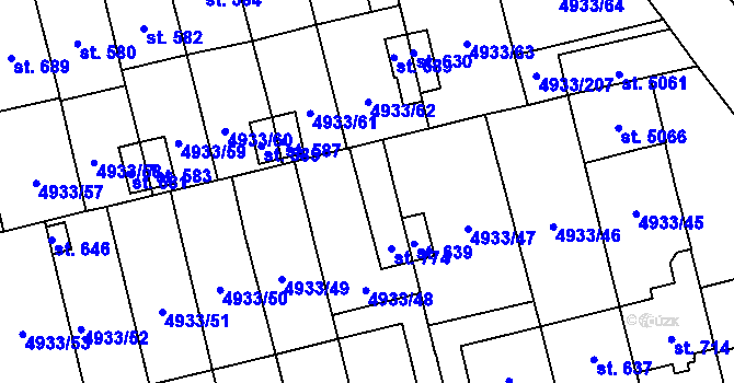 Parcela st. 774 v KÚ Pasohlávky, Katastrální mapa