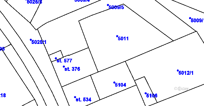 Parcela st. 1121/27 v KÚ Pasohlávky, Katastrální mapa