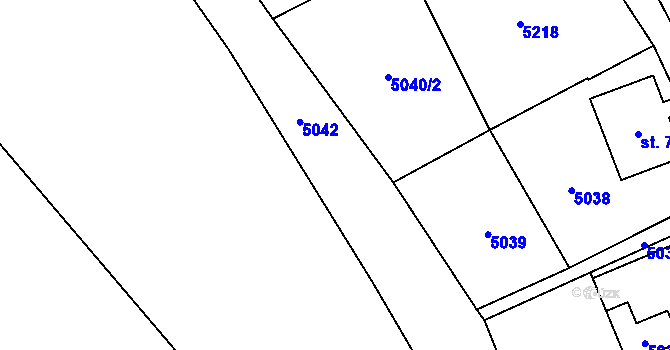 Parcela st. 5042 v KÚ Pasohlávky, Katastrální mapa