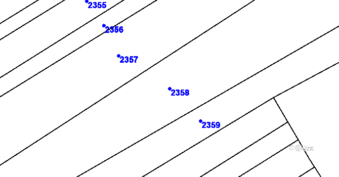 Parcela st. 2358 v KÚ Pašovice na Moravě, Katastrální mapa