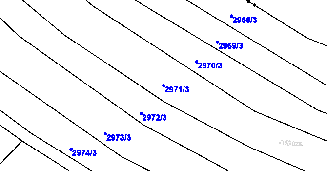 Parcela st. 2971/3 v KÚ Pašovice na Moravě, Katastrální mapa