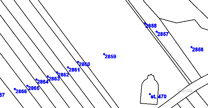 Parcela st. 2859 v KÚ Pašovice na Moravě, Katastrální mapa