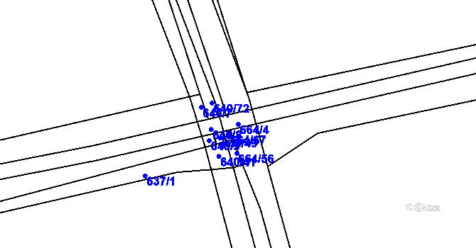 Parcela st. 664/4 v KÚ Pátek u Poděbrad, Katastrální mapa