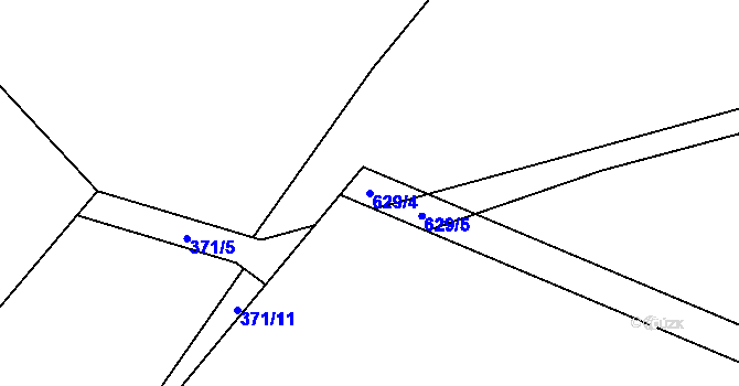 Parcela st. 629/4 v KÚ Pátek u Poděbrad, Katastrální mapa