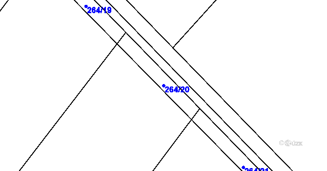 Parcela st. 264/20 v KÚ Pátek u Poděbrad, Katastrální mapa