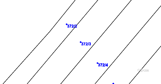 Parcela st. 372/3 v KÚ Pátek u Poděbrad, Katastrální mapa