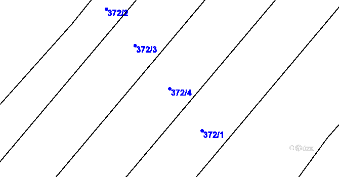 Parcela st. 372/4 v KÚ Pátek u Poděbrad, Katastrální mapa