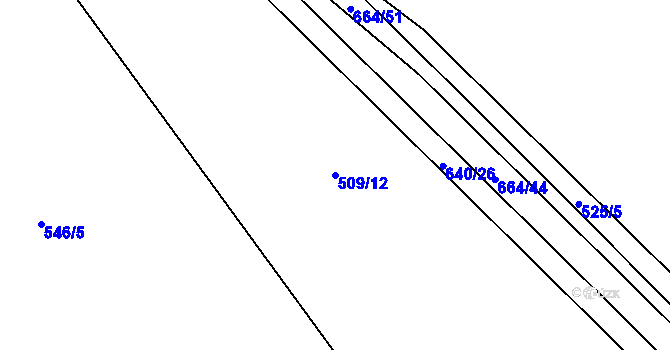 Parcela st. 509/12 v KÚ Pátek u Poděbrad, Katastrální mapa