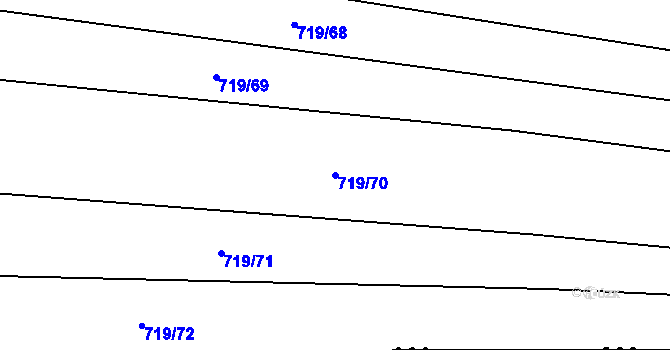 Parcela st. 719/70 v KÚ Radonice nad Ohří, Katastrální mapa