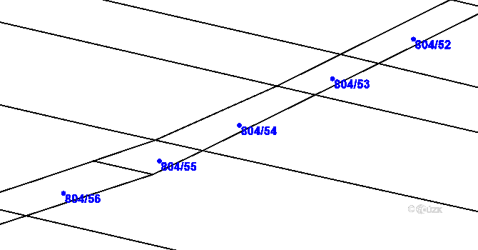 Parcela st. 804/54 v KÚ Radonice nad Ohří, Katastrální mapa